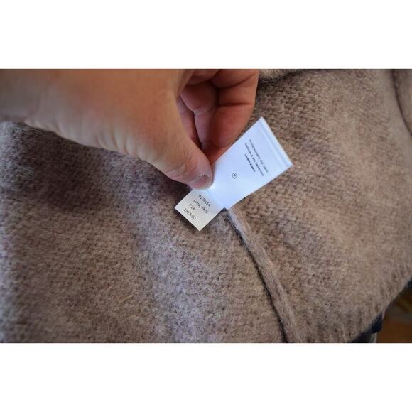 Nation LTD Alyiah Open Front Cocoon Small Pink Alpaca Sweater Cardigan Luxury - Picture 6 of 6